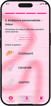 Scent customization screen of the Nami app